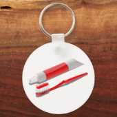 Toothbrush And Toothpaste キーホルダー (正面)