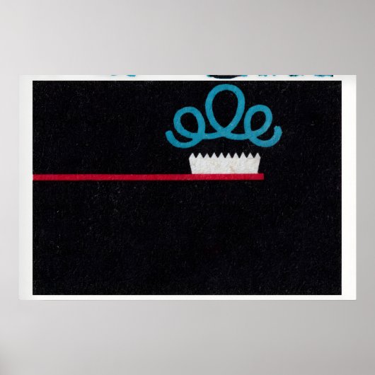 Toothbrush Matchbox Print Vintage Eastern Europe ポスター (正面)
