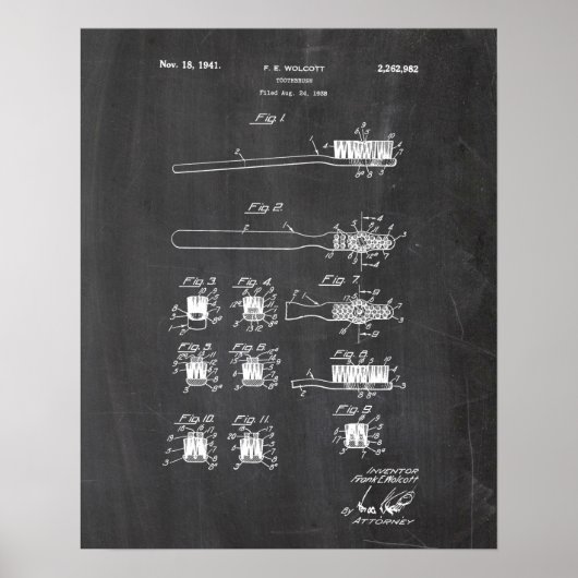Toothbrush Patent ポスター (正面)