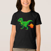 Tootin' T-Rex Funny Dino Fart トライブレンドＴシャツ (正面)