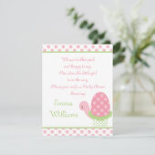 Tootsie Turtle Baby Shower招待状4.25 x 5.5インチ 招待状 (スタンド正面)