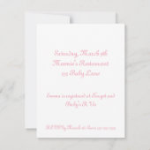 Tootsie Turtle Baby Shower招待状4.25 x 5.5インチ 招待状 (裏面)