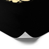 Tooty Fruity Funny Banana Fruit Pun Dark BG ポスター (角)