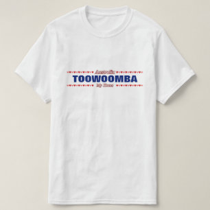 TOOWOOMBA -私の家庭のオーストラリア; 赤い及びピンクのハート Tシャツ