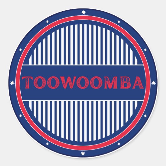 Toowoomba City Pride Emblem – Australian Identity ラウンドシール (正面)