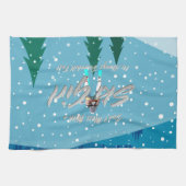 TOPスキーの女の子と混乱しない キッチンタオル (横)