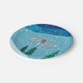 TOPスキーの女の子と混乱しない ペーパープレート (アングル)