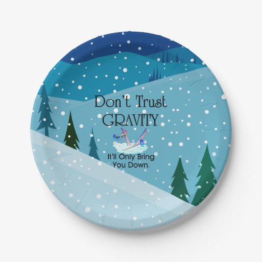 TOPスキーユーモア ペーパープレート (正面)