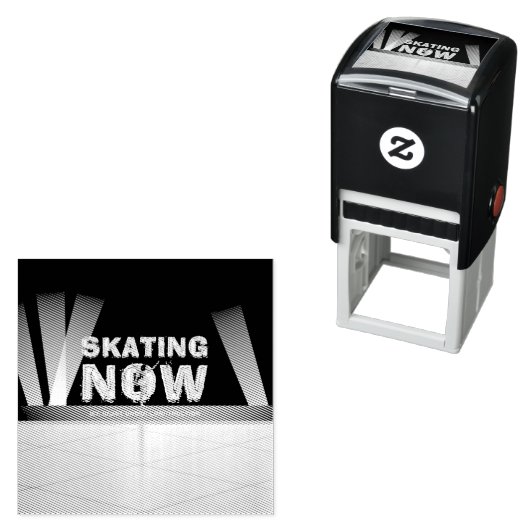 TOPスケートで滑る今 セルフインキングスタンプ (インサイチュ)