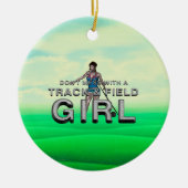 TOPトラックとフィールドガール セラミックオーナメント (正面)