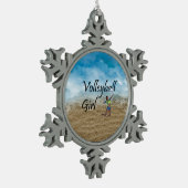 TOPバレーボールガール スノーフレークピューターオーナメント (左)