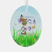 TOPヨガガガールグラスオーナメントと混乱しない ガラスオーナメント (正面右)