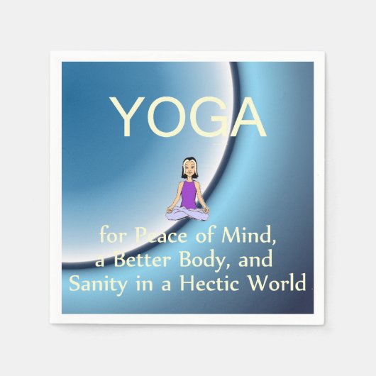 TOPヨガスローガン スタンダードカクテルナプキン (正面)