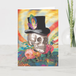 Top サイケデリック Hat Greeting Card カード