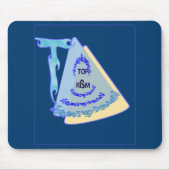 TOP_モダンBLUE_SOかわいい マウスパッド (正面)