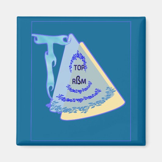 TOP_モダンBLUE_SOかわいい マグネット (正面)