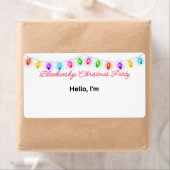 Top 縁ど Christmas Lights紙ラベル名タグ ラベル (インサイチュ)