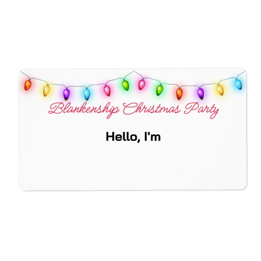 Top 縁ど Christmas Lights紙ラベル名タグ ラベル (正面)