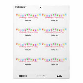 Top 縁ど Christmas Lights紙ラベル名タグ ラベル (フルシート)