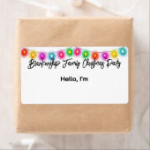 Top 縁ど Christmas Lights紙ラベル名タグ ラベル (インサイチュ)