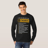 Top 10ルールのタウロス〔占星術の〕十二宮図標識占星術誕生 tシャツ (正面フル)