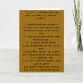 TOP 10 THINGS THAT SOUND DIRTY AT THANKSGIVING ... シーズンカード