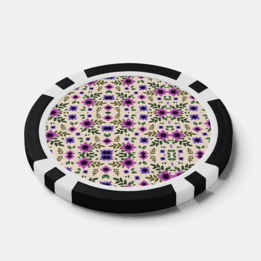 Top and bottom view of a poker chip  ポーカーチップ (シングル)