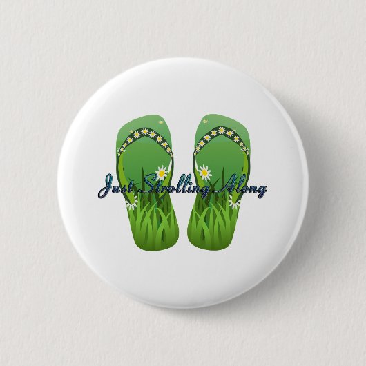 TOP Beach and Dog Walk Buttons 缶バッジ (正面)