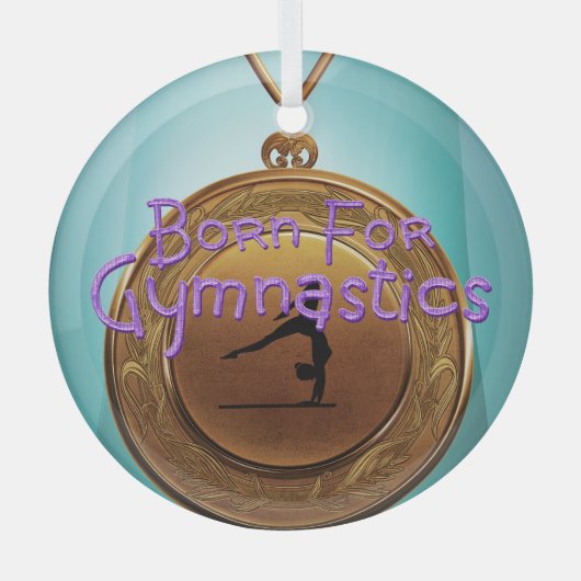 TOP Born for Gymnastics Glass Ornament ガラスオーナメント (正面)