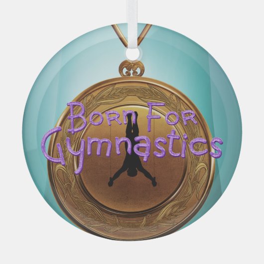 TOP Born for Gymnastics Glass Ornament ガラスオーナメント (正面)