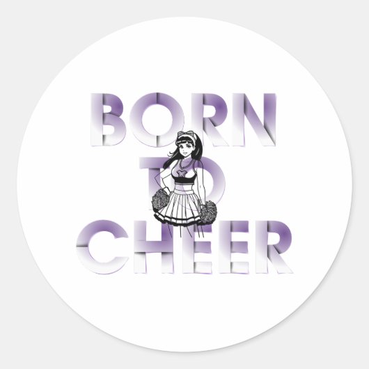 TOP Born to Cheer ラウンドシール (正面)