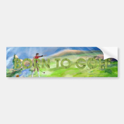 TOP Born to Golf バンパーステッカー (正面)