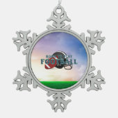 TOP Born to Play Football スノーフレークピューターオーナメント (正面)