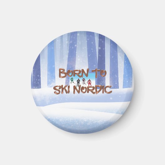 TOP Born to Ski Nordic マグネット (正面)