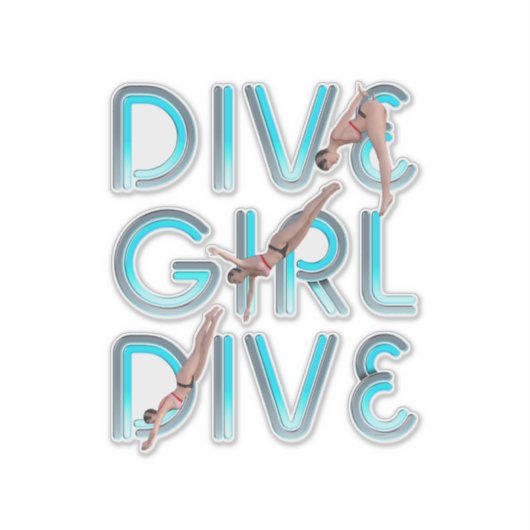 TOP Dive Girl Dive シール (正面)
