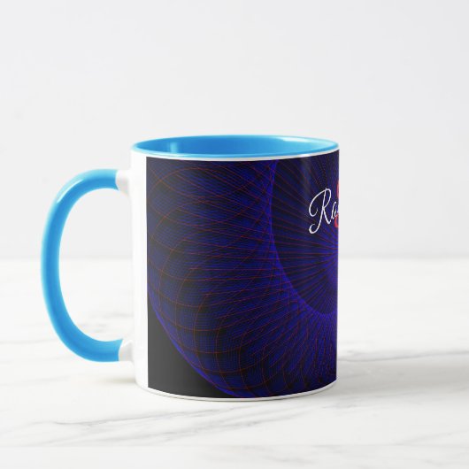 Top Down Dual Funnel Geometric Coffee Mug マグカップ (左)