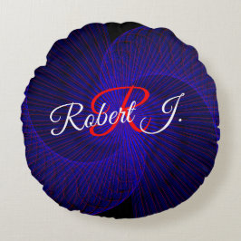 Top Down Dual Funnel Geometric Round Pillow ラウンドクッション