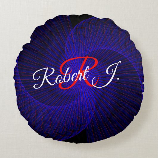 Top Down Dual Funnel Geometric Round Pillow ラウンドクッション (正面)