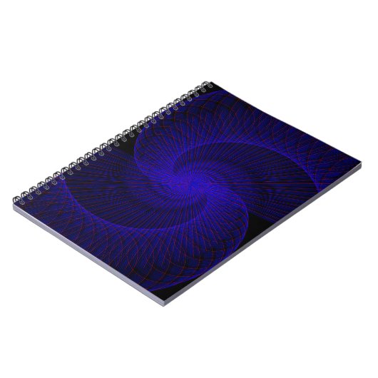 Top Down Dual Funnel Geometric Spiral Notebook ノートブック (左側)