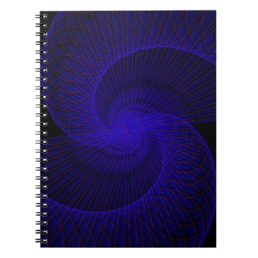 Top Down Dual Funnel Geometric Spiral Notebook ノートブック (正面)