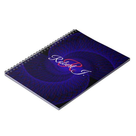 Top Down Dual Funnel Geometric Spiral Notebook ノートブック (左側)