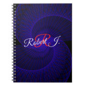 Top Down Dual Funnel Geometric Spiral Notebook ノートブック (正面)