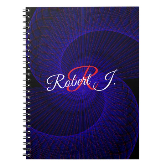 Top Down Dual Funnel Geometric Spiral Notebook ノートブック (正面)