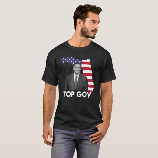Top Gov Ron Desantis Top Gov 10 Tシャツ (正面フル)