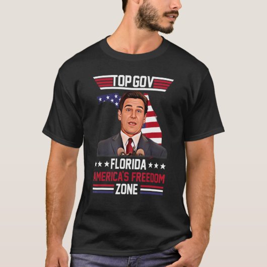 Top Gov Ron Desantis Top Gov Governor Florida Us F Tシャツ (正面)