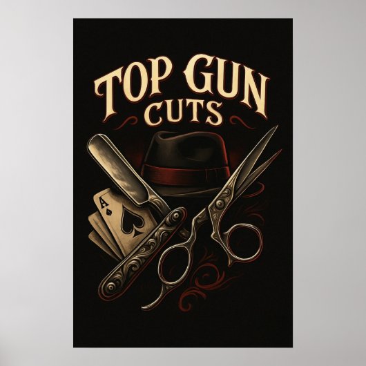 Top Gun Cuts Gangster Logo ポスター (正面)