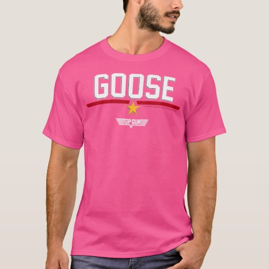 Top Gun Goose Line文字ロゴ Tシャツ (正面)