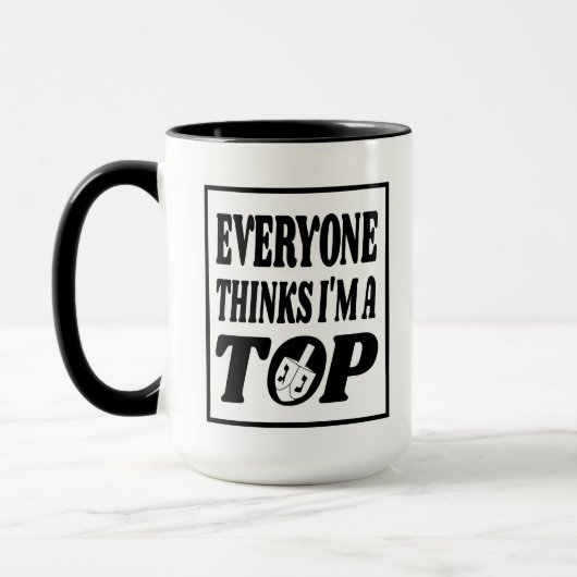 Top Hanukkah Dreidel Joke Gift マグカップ (左)