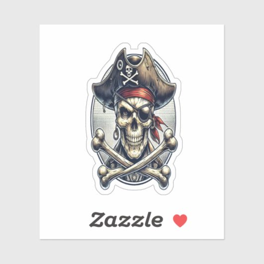 Top Hatでスカルを笑う シール (シート)