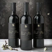 Top Hat Best Man Chic Wedding Minimalist Proposal ワインラベル